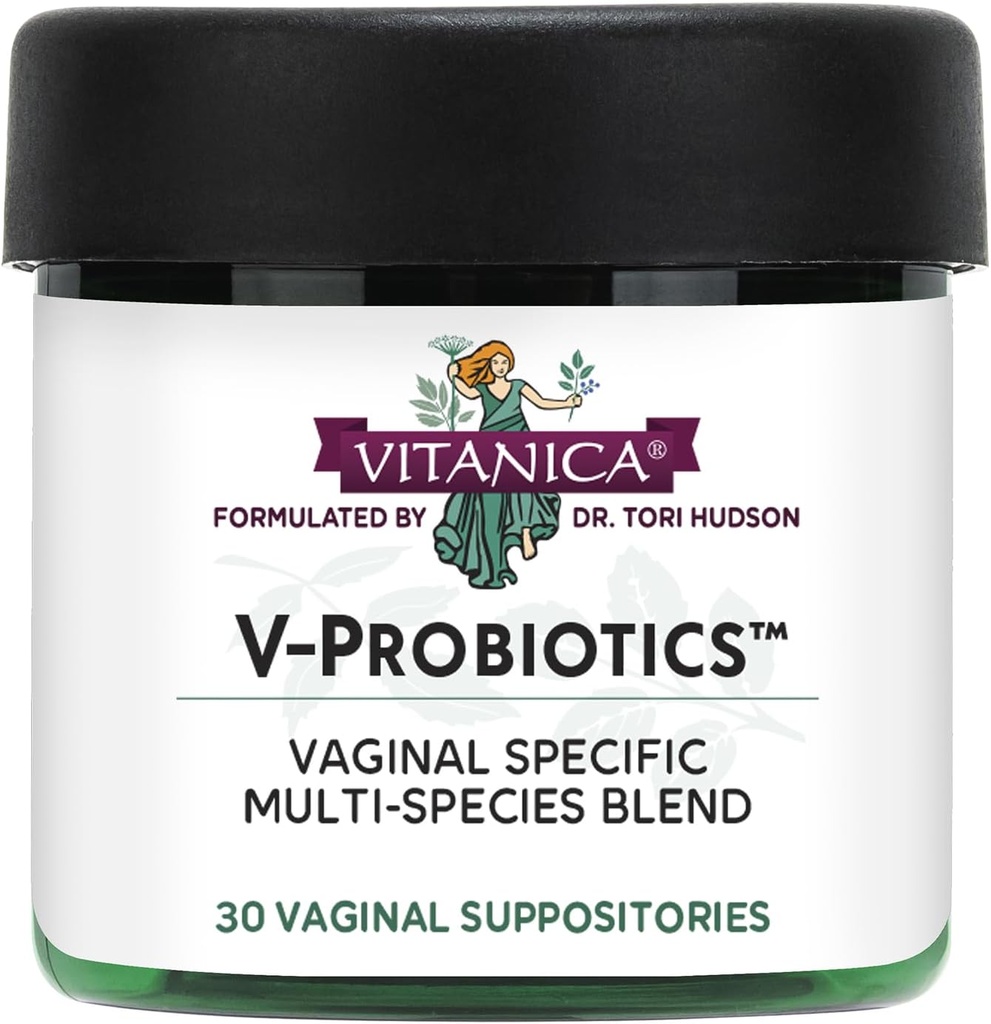 Vitanica V-Probiotiká - Probiotiká pre ženy - Vaginálne domnienky s Lactobacillus Rhamnosus, Gasseni & More - Ženské zdravotné doplnky - Lady - 30 Vaginálne predpoklady