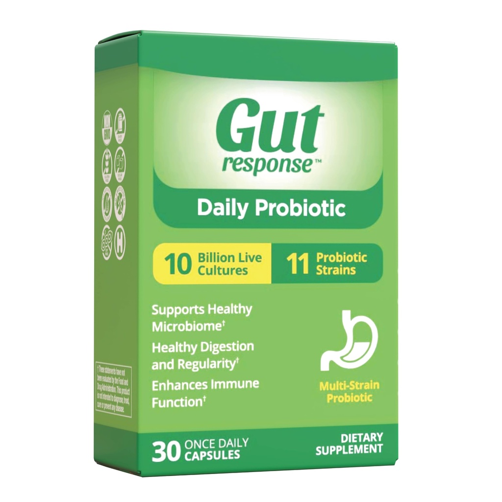 Denné probiotikum pre mužov a ženy, pomalé trávenie Starnutie, Boosts Imunitný systém, Znižuje kvitnutie, non-GMO, Gluten Free & Soy Free, 10 miliárd CFU, 30 kapsúl