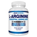 Arazo Nutrition Premium L Arginín - 1340mg Kývacia dávka oxidu dusnatého s L- citrulínom a esenciálnymi aminokyselinami pre svalový zisk a energiu - Výkonný NO Booster k vlaku dlhšie a ťažšie 60 Kapsule