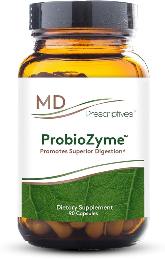 MD Prescriptives - ProbioZyme - Vegetariánske gestívne enzýmy - Dodatok k lieku Digestive & Gut Health - 90 Kapsule