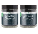 Viva Doria Activated Charcoal Powder, Hardwood Dedived, Food Grade, 1,2 Oz Glass Jar (2 balenia)