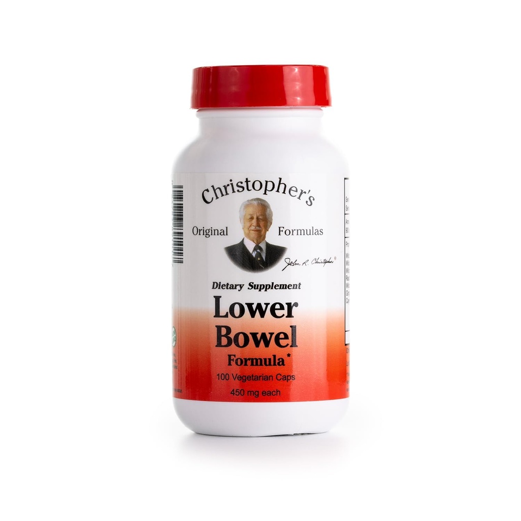 Christopher's Original Formula Dolné Bowel Cleanse Formula Kapsule - Bylinné Laxatív Colon Cleans a Gut Cleanse 100 ct.