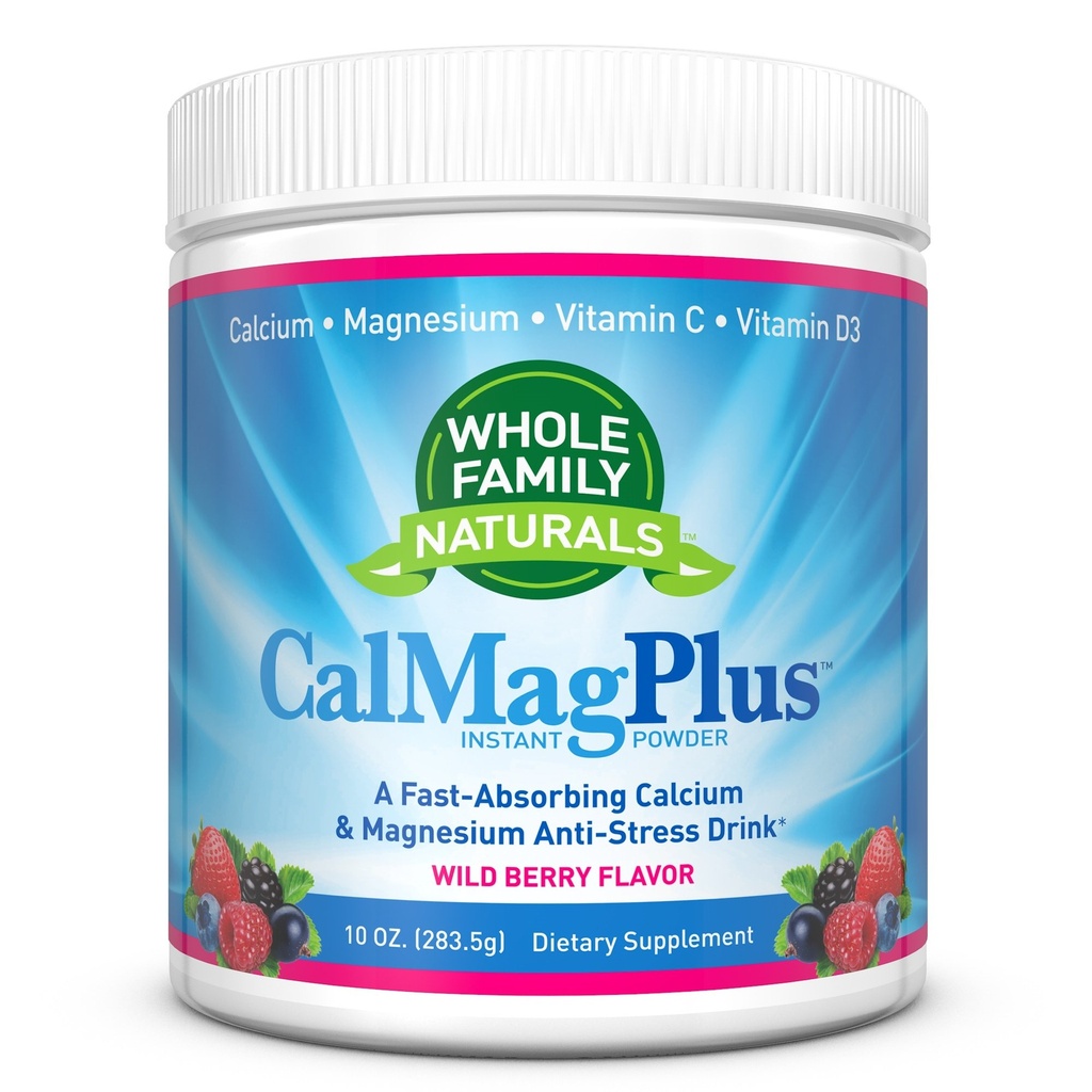Vápnik horčík prášok doplnok - CalMag Plus s vitamínom C & D3 - bezlepok, Non GMO, Wild Berry chuť - prírodný pokoj a stres Relief Cal Mag Drink - prírodný pokoj vápnik a horčík prášok