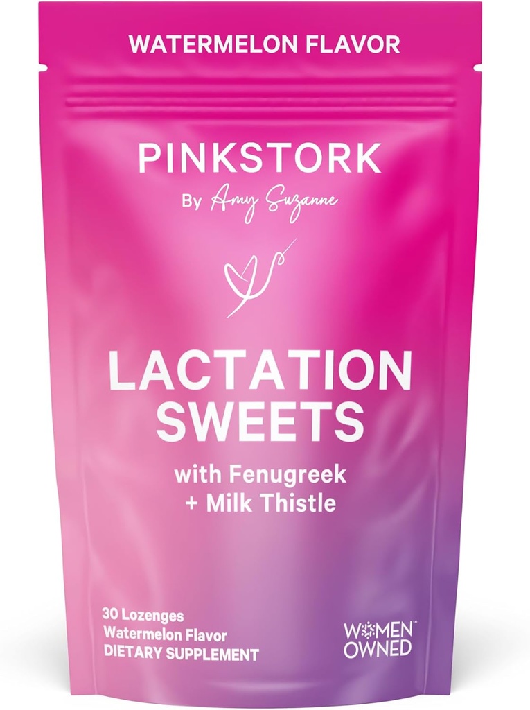 Pink Stork Laktácia sladkosti Supplement, Dojčenie Snacks s senovka grécka a mlieko bodka na podporu materského mlieka - 30 Vodomelo Candy kvapky (Backaging May Vary)