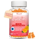 Luteín a Zeaxantin doplnky Gummy, Advanced Očné vitamíny s čučoriedkami, Šafrán, Hroznové semeno, Omega 3 pre makulárne zdravie, suché oči, vizuálne funkcie - Orange Flavor, 60 Počet