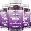 NEW AGE Immune System Support Gumies - Sambucus Black Elderberry Gummy s vitamínom C a zinkom (Immune Support 180 Gummies)