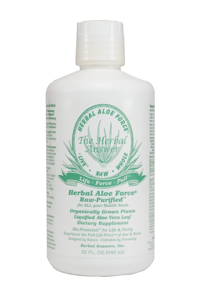 Bylinné odpovede bylinné Aloe Force Aloe Vera a bylinné diétne doplnky, 32 fl oz
