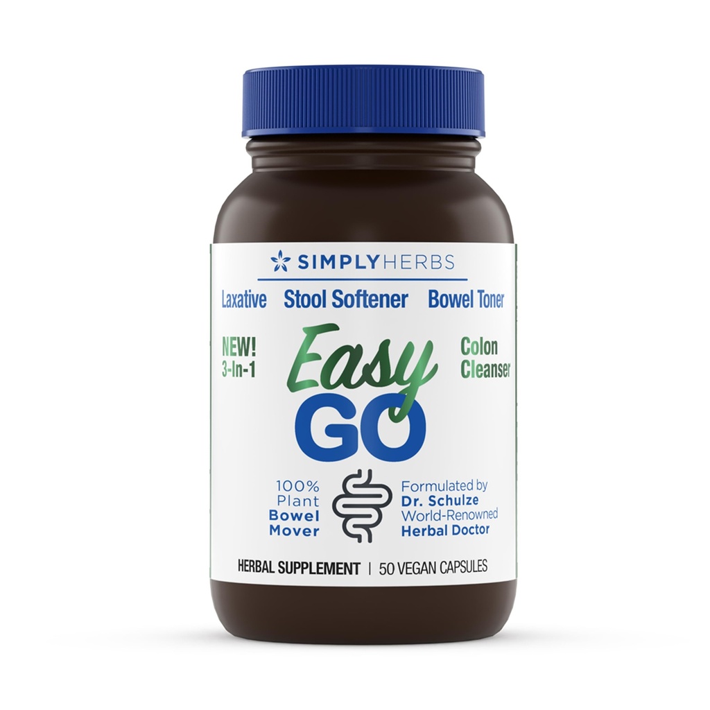 Dr. Schulze's Easy GO Bowel Mover - Formulované jemné laxatíva, Colon Toner & Stool Zmäkčovač 