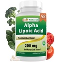Najlepšie prírodné Alpha Lipoic Acid 200 Mg 120 Kapsule