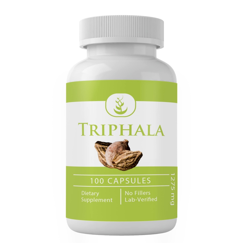 PURE ORIGINAL INGREDIENTS Triphala Powder, (100 Kapsule) Always Pure, No Additives Or Fillers, Lab Overified