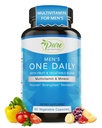 Pure by Nature One-Daily Multivitamín pre mužov, Immune Suplement with non-GMO Ingredient, Vitamín a minerály pre energiu, 60 Veggie Kapsule