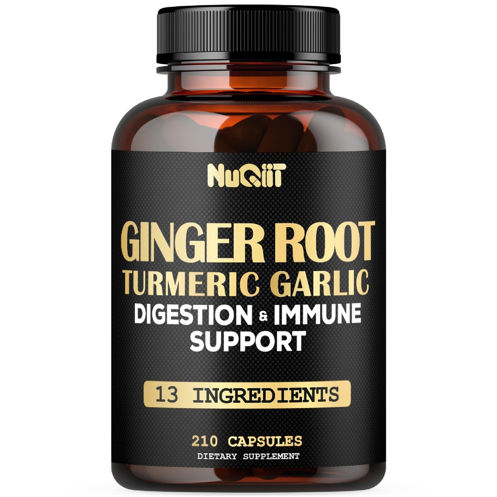 Ginger Supplements Kapsule s kurkumín, Cesnaková cibuľa, Berberine HCl, Echinacea - 210 Kapsule
