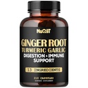 Ginger Supplements Kapsule s kurkumín, Cesnaková cibuľa, Berberine HCl, Echinacea - 210 Kapsule