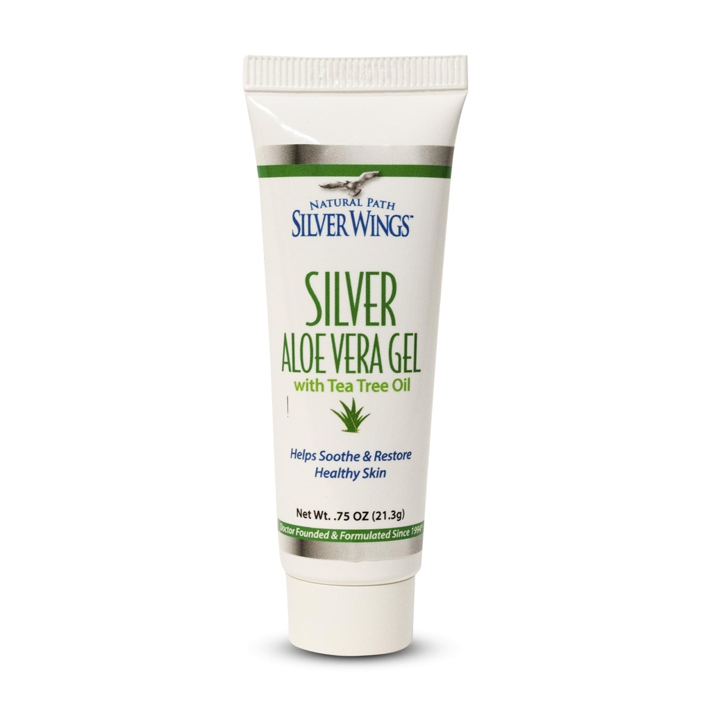 Natural Path Silver Wings 200ppm Silver with Aloe Vera Gel and Tea Tree Oil - Upokojujúca starostlivosť o pleť - 0.75 oz
