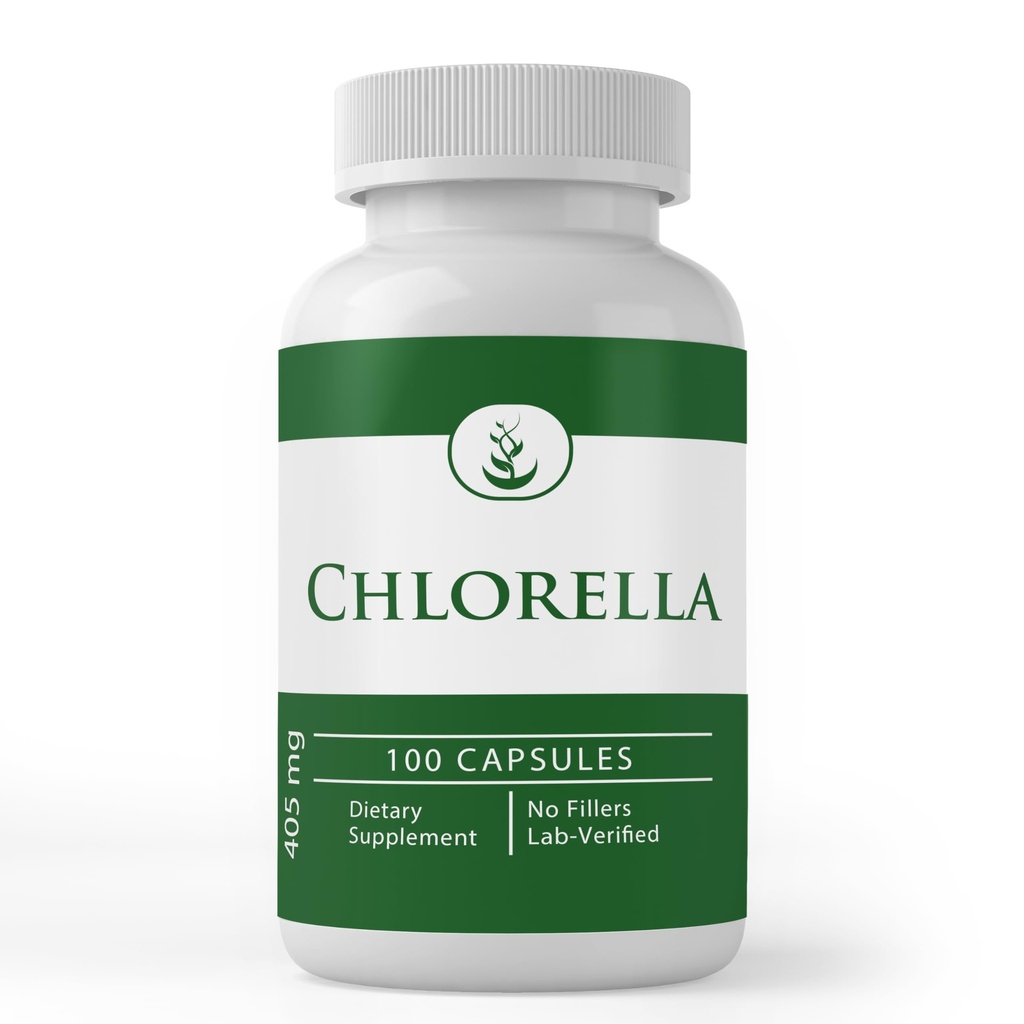 Pure Original Ingredients Chlorella, (100 Kapsule) Always Pure, No Additives Or Fillers, Lab Overified