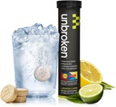 UNBROKEN 9EAA/BCAA Recovery Tablety na zotavenie (60% FREE-FORM/40% Di- & Tri-Peptidy), Aminokyseliny Supplement for Faster Recovery & Menej svalovej bolesti, Post & Pre-Workout for Men & Women, 10 Ser., Citrónová vápno