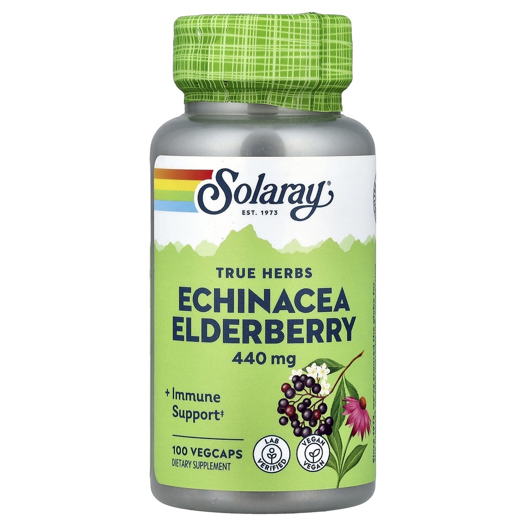SOLARAY Echinacea a bazové kapsuly, 440 mg 100