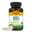 Country Life Adult Chewable Multivitamín s koenzýmom B-vitamíny, Antioxidanty, Minerály, Ananás-Orange Flavor - podporuje energetický metabolizmus a imunitné zdravie, bez lepidla - 60 Wafers