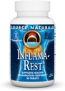 Zdroj Naturals Inflama-Rest - Bylinné a minerálne zmes s Turmerica, Boswellia, Ginger, Quercetin - Maximálna úľava a relaxácia stresu - 30 tabliet