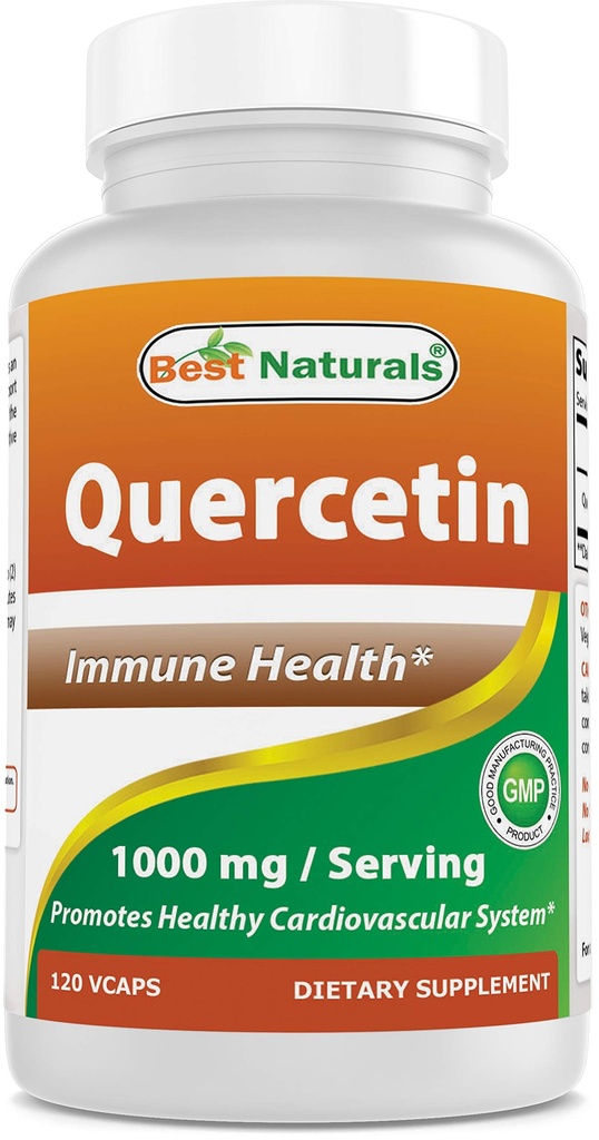 Najlepšie prírodné Quercetin 1000 mg/Serving 120 Veggie Kapsule (120 Počet (Pack of 1))