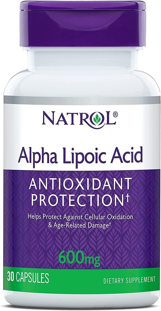 Natrol Alpha Lipoic Acid 600 mg Kapsule 30 ea (Pack of 4)