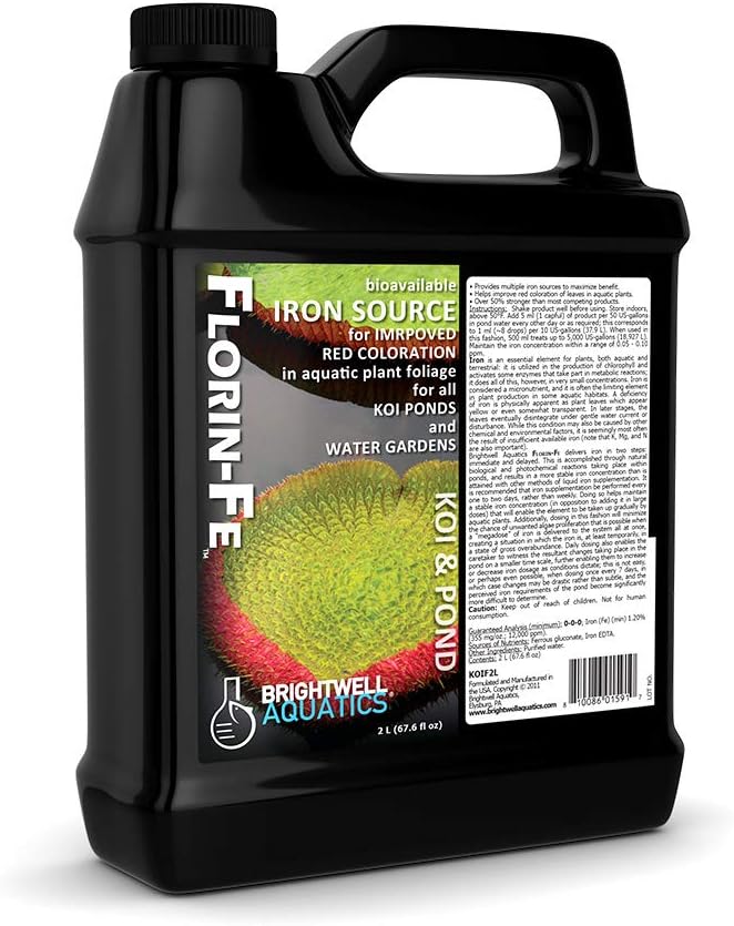 Brightwell vodné rastliny Florin Fe - železo doplnok pre červené a zelené sfarbenie rybníkových vodných rastlín, 2 Liter
