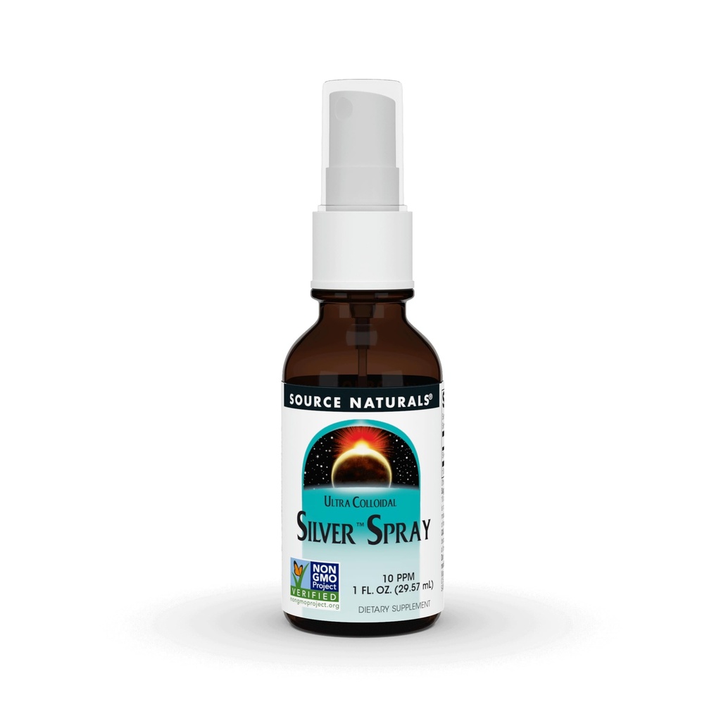 Zdroj Naturals Ultra Koloidné striebro Spray 10 ppm pre Wellness Support - 1 Fluid oz