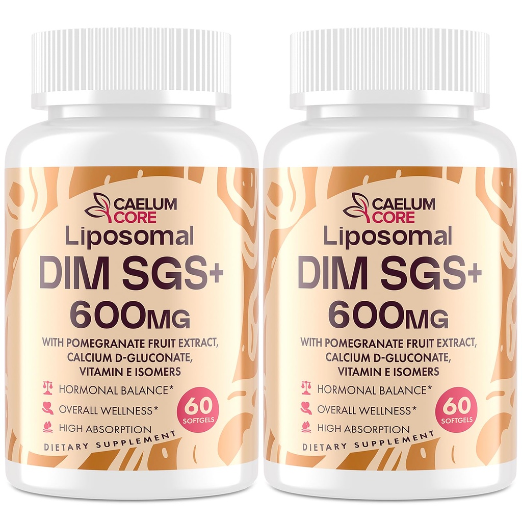 Lipozomálne DIM SGS doplnok - Hormón doplnok pre ženy a mužov, Estrogén doplnky obsahuje Sulforaphane glukozinolát, vitamín E, granátové jablko ovocie - podporná detoxikácia a antioxidant (2 balenia)