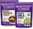Siddhayu Organic Triphala Powder - 12 oz & Organic Amla bylinné doplnok prášok - 12 oz