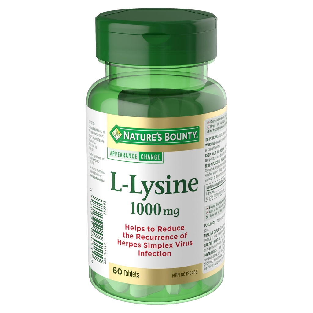 Prírodná Bounty L-lyzín - 1000 mg - 60 tabliet