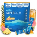 Nello Supercalm Powdered Drink Mix, Tropical Tangerine, L Theanine, Ksm-66 Ashwagandha, Magnézium Glycinate, Vitamín D 3, Doplnky pre relaxáciu a zaostrenie, Prírodné, Bez cukru, Non GMO, 20 Srvg