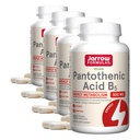 Jarrowove vzorce Kyselina pantoténová B5 500 mg - 100 Veggie Caps - Essential B Vitamín Dietary Supplement - Energetická výroba a metabolická podpora - 100 Servisov (Stoj zo 4)