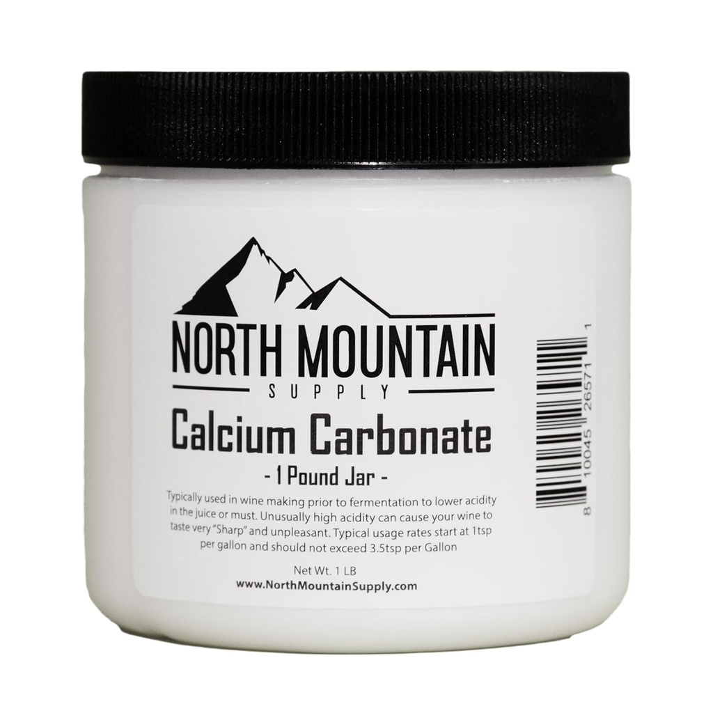 North Mountain Supply Food Grade uhličitan vápenatý - 1 libra Jar