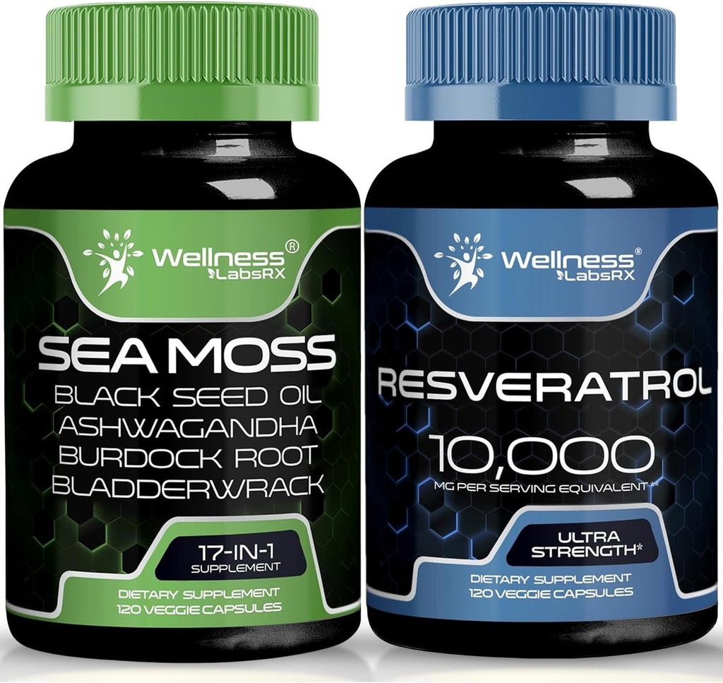 WELLNESS LABSRX kapsuly Resveratrol s morskými kapsulami Moss