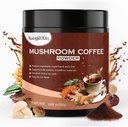 Hubová káva prášok - Huba prášok doplnok s Levou hrivou, Hericium Erinaceus, Ganoderma Lucidum, Cordyceps Militaris, Shiitake 