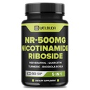 5in1+ Nikotínamid Riboside Supplement with Resveratrol, Quercetin, Turmeric, Rhodiola Rosea - 90 Počet za 90 dní