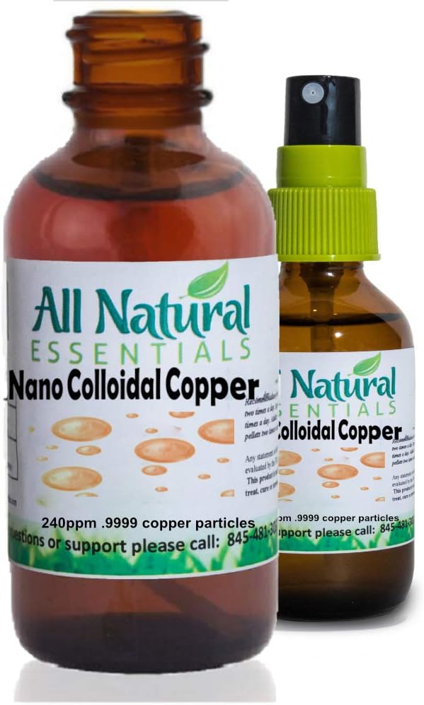 Nano Koloidné Minerály Supplement Tekuté Koloidné Minerálne 2oz 240ppm Fľaša Košer Certifikovaný všetky prírodné pre dospelých, Muži, Ženy, Deti (Spray)