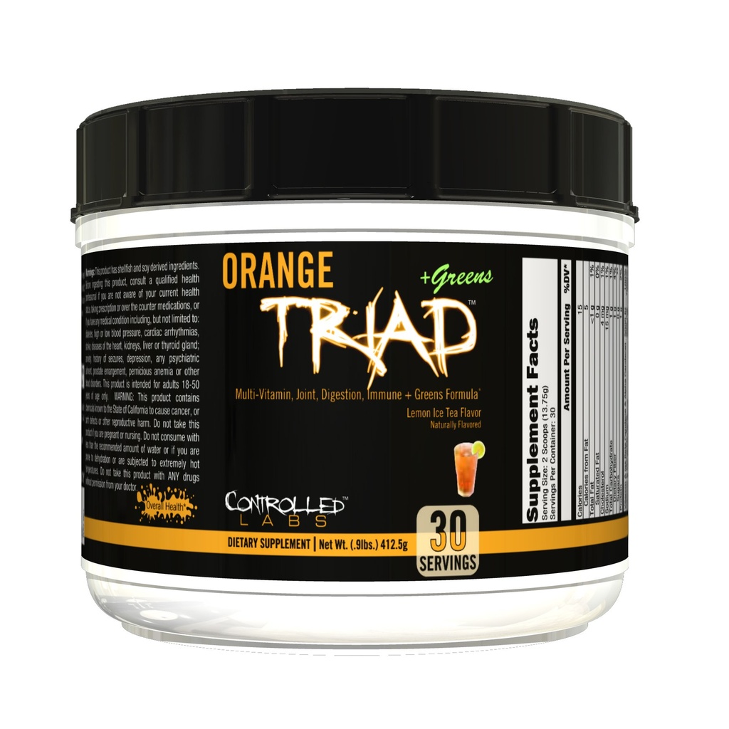 CONTROLLED LABS Orange Triad Plus Greens pre mužov a ženy, 30 Slúži bez železa športové doplnok pre celkové zdravie, multivitamín, zažívanie, imunitný systém, a spoločné zdravie