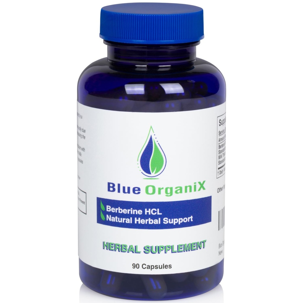 Berberine s mliekom Thitle 500mg Formula HCL Complex Supplement with Silymarin for Better Absorbtion, 90 Vegetariánske kapsule, 1 fľaša, Celková podpora zdravia