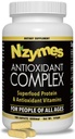 Nzymes® Antioxidačný komplex pre ľudí. Silný antioxidant doplnok, vitamín C, vitamín E, vitamín A, selén, živé vystriekané enzýmy. 180 Počet - Vyrobené v USA