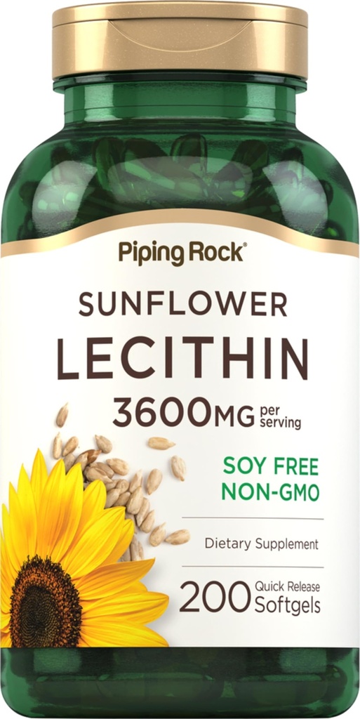 Piping Rock Sunflow Lecithin Softgel Kapsule 