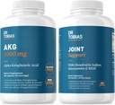 Dr. Tobias AKG Supplement & Joint Suplement - Podpora energie, svalov, Kartilage a spoločné zdravie, non-GMO