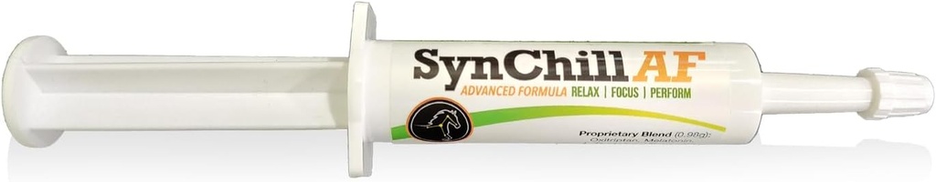 SynChill AF upokojujúci gél pre nervové kone - Single Serving - Advanced Formula s L-Theanine, Zvýšená potencie, 100% prírodný doplnok, disposition a podpora dôvery pre kone