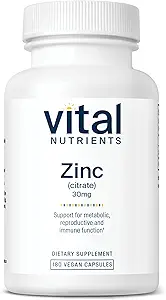 Vital Nutrients Zinok Citrát 30mg 