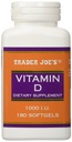 Trader Joe's Vitamin D-3 1000iu, 180 softgels