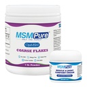 KALA ZDRAVIE MSMPure Coarse Flakes 1lb a svalový a kĺbový krém 2oz Bundle