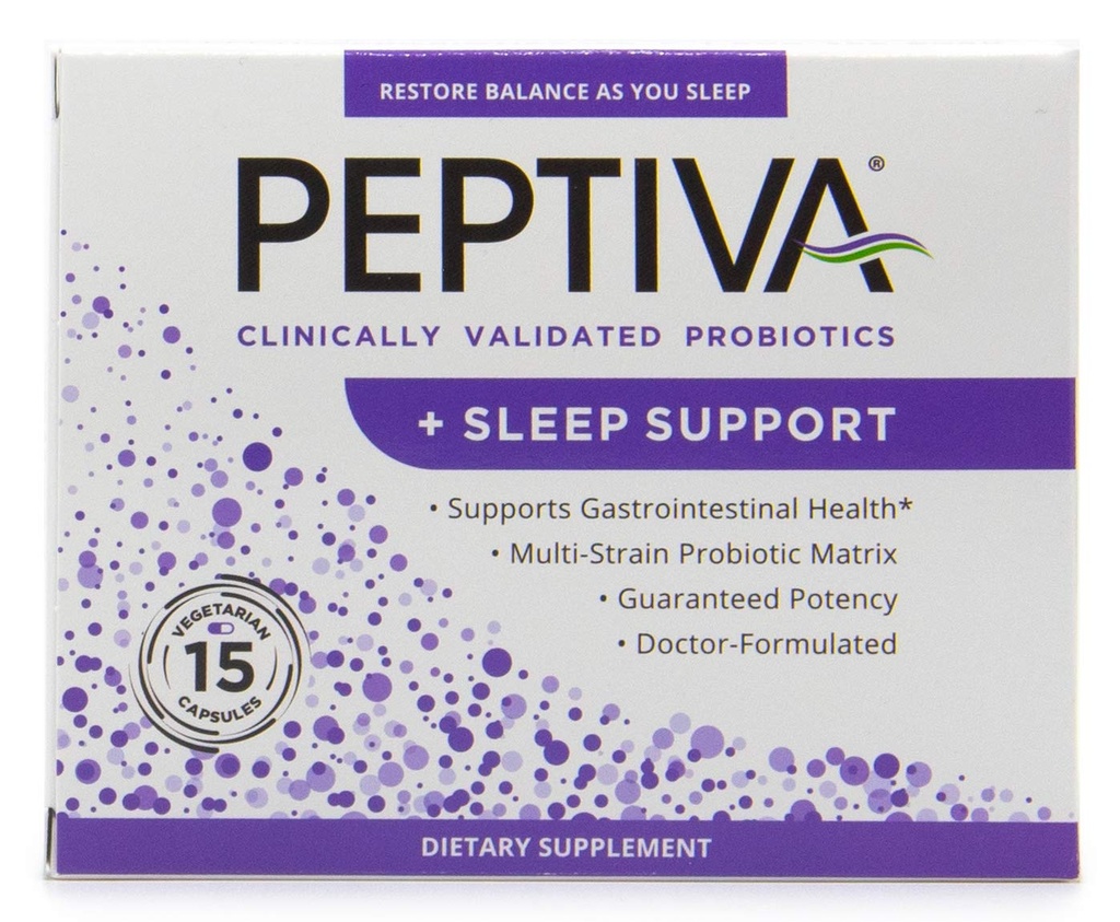 Peptiva 26 miliárd CFU Probiotiká a podpora spánku - Klinicky overené multi-kmeňové probiotiká - Lactobacillus a Bifidobacterium, Melatonín - 15 počet
