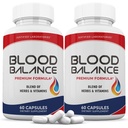 Spravodlivé laboratóriá (2 balenia Blood Balance Advanced Formula 620MG Vzorec doplnok pilulky 120 kapsule