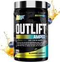 OUTLIFT Amped Max dávkovaný VYSOKÝ STIM pred tréningom prášok, 6G Citrulín, 3,2G Beta alanín, Alpha GPC, CognatiQ, Extreme Energy, Masívne čerpadlá, Elektrolyty, Nootropics Blueberry Lemonade - 22 Serv