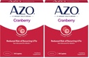 AZO Cranberry Urinary Tract Health Supplement, 1 Serving: 1 Glass of Cranberry Juice, Sugar Free Cranberry Pills, 50 Count (Pack of 2)